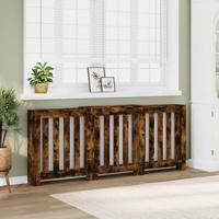 VidaXL Radiatorombouw 205x21,5x83,5 cm bewerkt hout gerookt eikenkleur