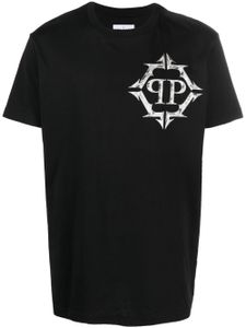 Philipp Plein t-shirt SS Chrome à col rond - Noir