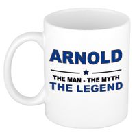 Arnold The man, The myth the legend cadeau koffie mok / thee beker 300 ml - thumbnail
