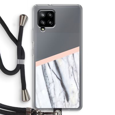 A touch of peach: Samsung Galaxy A42 5G Transparant Hoesje met koord
