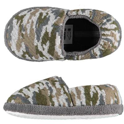 Apollo Instap slippers - army groen - maat 27-28 - camouflage print - sloffen