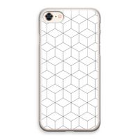 Zwart-witte kubussen: iPhone 8 Transparant Hoesje