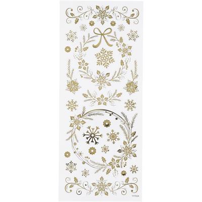 Creativ Company Stickers, kerst sterren, vel 10x24 cm, ca. 29 stuk, goud, 1 vel