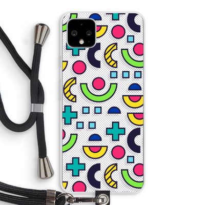 8-bit N°6: Pixel 4 XL Transparant Hoesje met koord