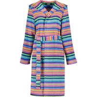 Cawö Cawo Dames Badjas met capuchon 1454 14 multicolor Maat 40