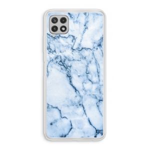 Blauw marmer: Samsung Galaxy A22 4G Transparant Hoesje