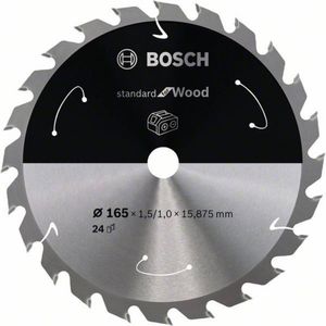 Bosch Accessories Bosch Power Tools 2608837681 Hardmetaal-cirkelzaagblad 165 x 15.875 mm Aantal tanden: 24 1 stuk(s)