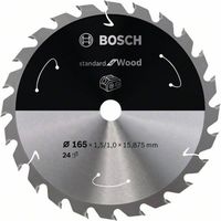 Bosch Accessories Bosch Power Tools 2608837681 Hardmetaal-cirkelzaagblad 165 x 15.875 mm Aantal tanden: 24 1 stuk(s) - thumbnail