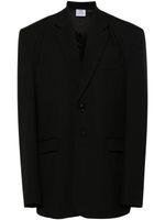 VETEMENTS blazer à simple boutonnage - Noir - thumbnail