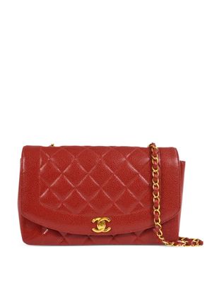 CHANEL Pre-Owned sac porté épaule Diana médium (1995) - Rouge