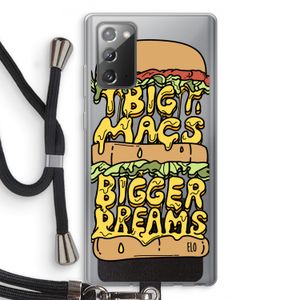Big Macs Bigger Dreams: Samsung Galaxy Note 20 / Note 20 5G Transparant Hoesje met koord