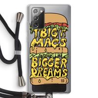 Big Macs Bigger Dreams: Samsung Galaxy Note 20 / Note 20 5G Transparant Hoesje met koord