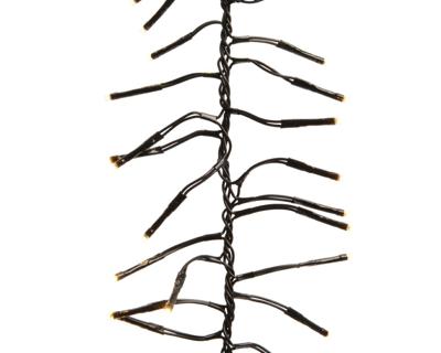 LED clusterverlichting buiten 120cm-144L zwart/warm wit - Lumineo