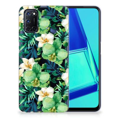 OPPO A52 | A72 | TPU Case | Orchidee Groen OPPO A52 | A72 | TPU Case | Orchidee Groen