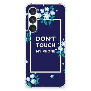 Samsung Galaxy A55 Anti Shock Case Flowers Blue DTMP