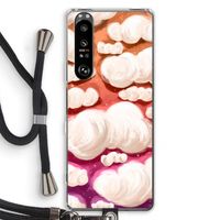Katoen Wolken: Sony Xperia 1 III Transparant Hoesje met koord