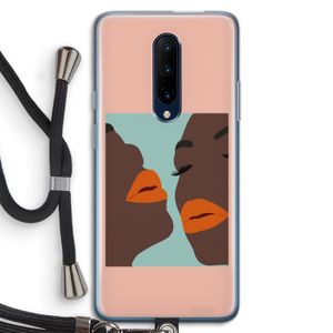 Orange lips: OnePlus 7 Pro Transparant Hoesje met koord