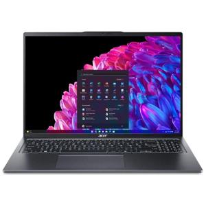 Acer Swift Go 16 SFG16-72-76EE Intel Core Ultra 7 155U Laptop 40,6 cm (16") WQXGA+ 32 GB LPDDR5x-SDRAM 1 TB SSD Wi-Fi 6E (802.11ax) Windows 11 Home Grijs