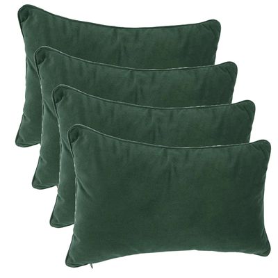 Bank/sierkussens Sophia - 4x stuks - 30 x 50 cm - polyester met rits