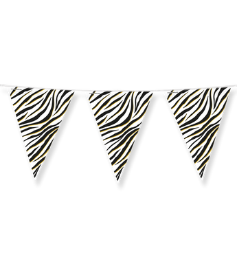 Folie Vlaggenlijn Zebraprint (10m)