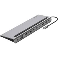 Belkin connect 11-in-1 usb-c hub dockingstation (zilver/zwart)