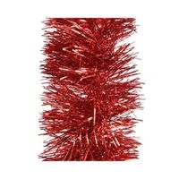 1x Rode folie slingers/guirlandes 270 x 10 cm kerstboomslingers - thumbnail