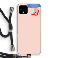 High heels: Pixel 4 Transparant Hoesje met koord