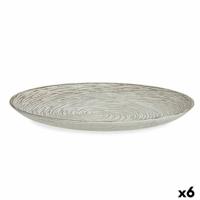 Tafeldecoratie Spiraal Wit Hout MDF 34,5 x 3 x 34,5 cm (6 Stuks)