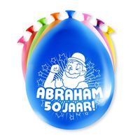 Party Ballonnen Abraham 50 Jaar - 8 Stuks