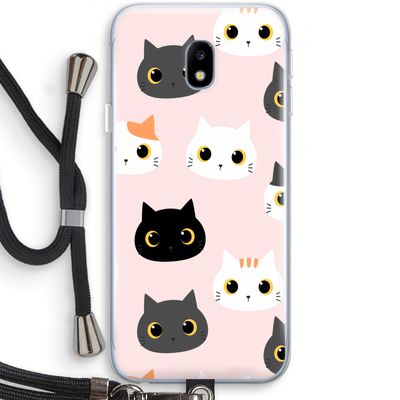 Katten: Samsung Galaxy J3 (2017) Transparant Hoesje met koord