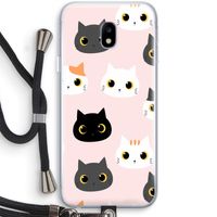 Katten: Samsung Galaxy J3 (2017) Transparant Hoesje met koord