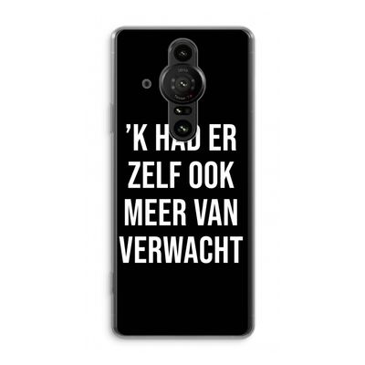 Meer verwacht - Zwart: Sony Xperia Pro-I Transparant Hoesje