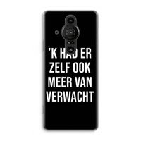 Meer verwacht - Zwart: Sony Xperia Pro-I Transparant Hoesje