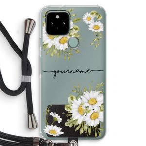 Daisies: Pixel 5 Transparant Hoesje met koord