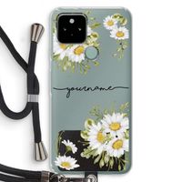 Daisies: Pixel 5 Transparant Hoesje met koord