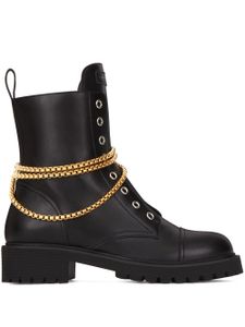 Giuseppe Zanotti bottes Alexa à détail de chaine - Noir