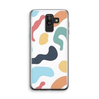 Memphis Shapes Blue: Samsung Galaxy J8 (2018) Transparant Hoesje