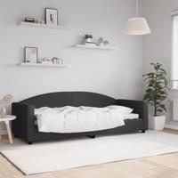 Slaapbank 80x200 cm stof zwart