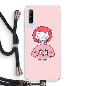 Hartje: Huawei P Smart Pro Transparant Hoesje met koord