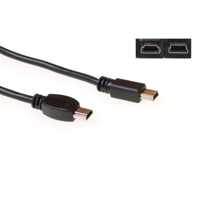 ACT SB2602 USB On the Go Kabel - USB Mini A5 Male/USB Mini B5 Male - 2 meter