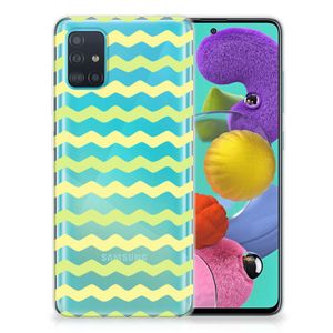 Samsung Galaxy A51 TPU bumper Waves Yellow