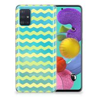 Samsung Galaxy A51 TPU bumper Waves Yellow - thumbnail