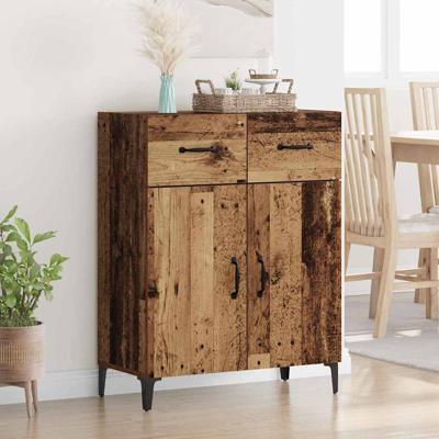 Dressoir met lade Oud hout 34 x 69,5 x 90 cm Bewerkt hout