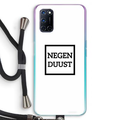 Negenduust vierkant: Oppo A52 Transparant Hoesje met koord