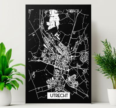 Utrecht topografische kaart canvas