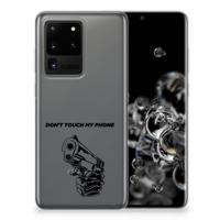 Samsung Galaxy S20 Ultra Silicone-hoesje Gun Don&apos;t Touch My Phone