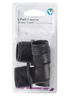Kniestuk met schroefdraad l-part met screw 25 mm / 1 inch - Velda