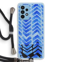 Blauwe pijlen: Samsung Galaxy A52 Transparant Hoesje met koord