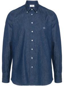 ETRO Paisley washed denim shirt - Bleu