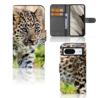 Google Pixel 8 | Telefoonhoesje | Met pasjeshouder | Baby Luipaard Google Pixel 8 | Telefoonhoesje | Met pasjeshouder | Baby Luipaard